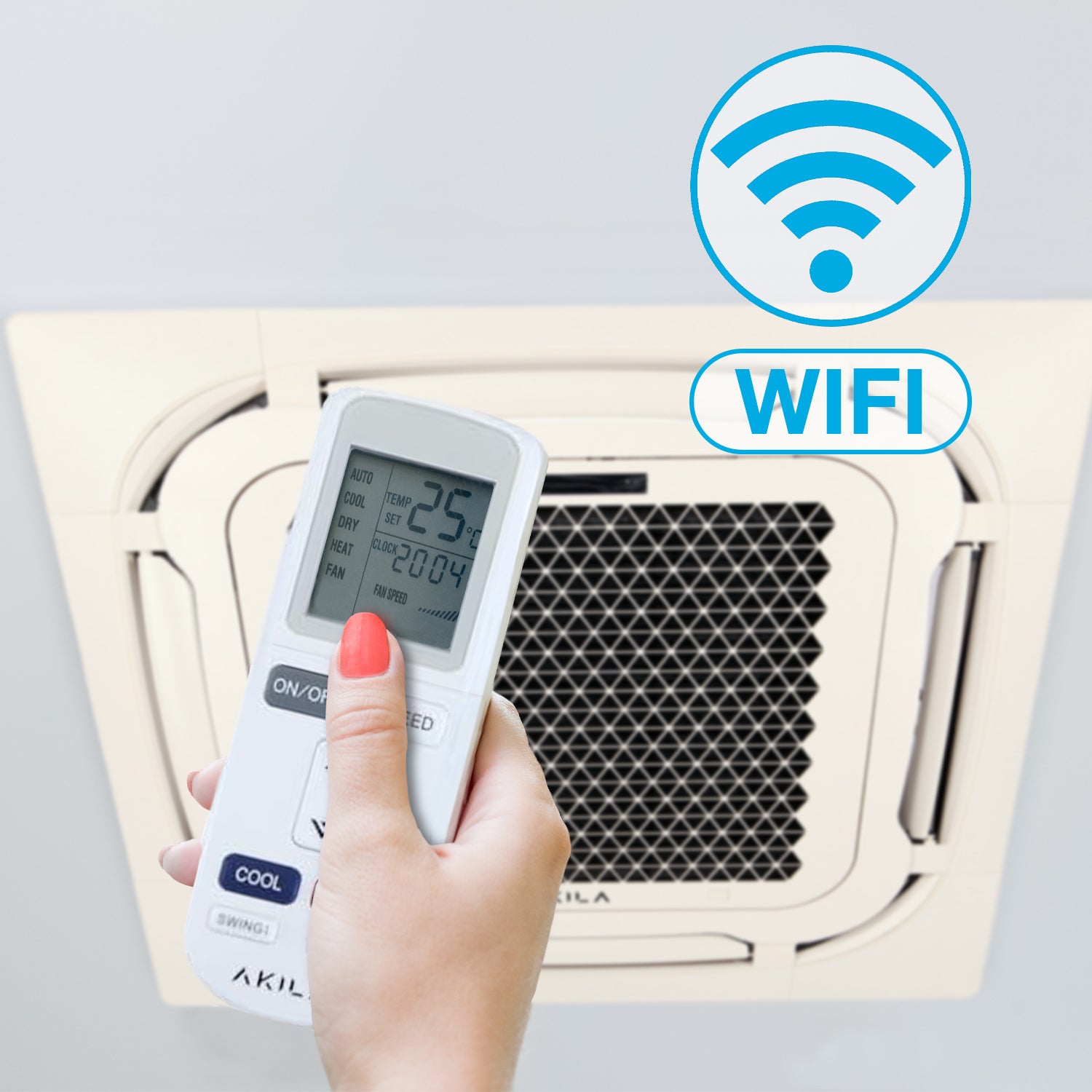 HARUKI 18 - CLIMATISEUR RÉVERSIBLE MONO-SPLIT CASSETTE - 18000 BTU - 5600W