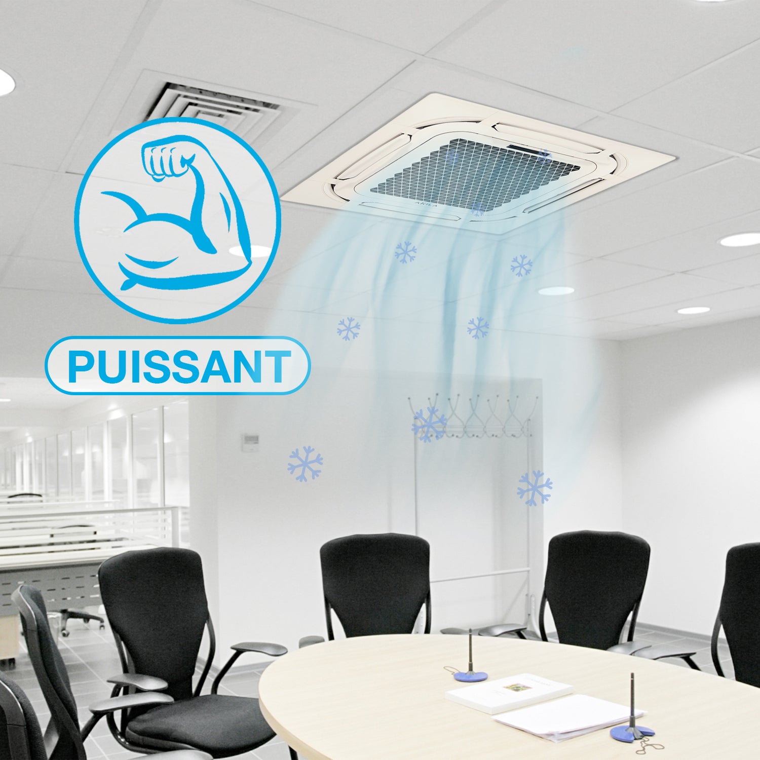 HARUKI 18 - CLIMATISEUR RÉVERSIBLE MONO-SPLIT CASSETTE - 18000 BTU - 5600W