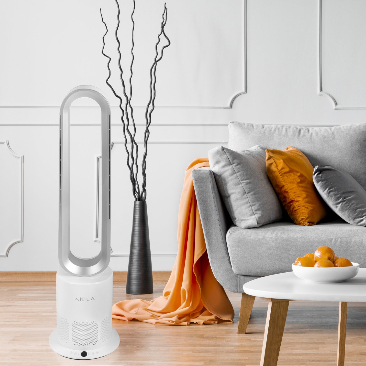 IRUKA - 3 en 1 - Ventilateur, Purificateur d'air, Ioniseur