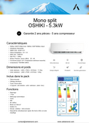 OSHIKI - Ar condicionado reversível - Mono split - 5300W