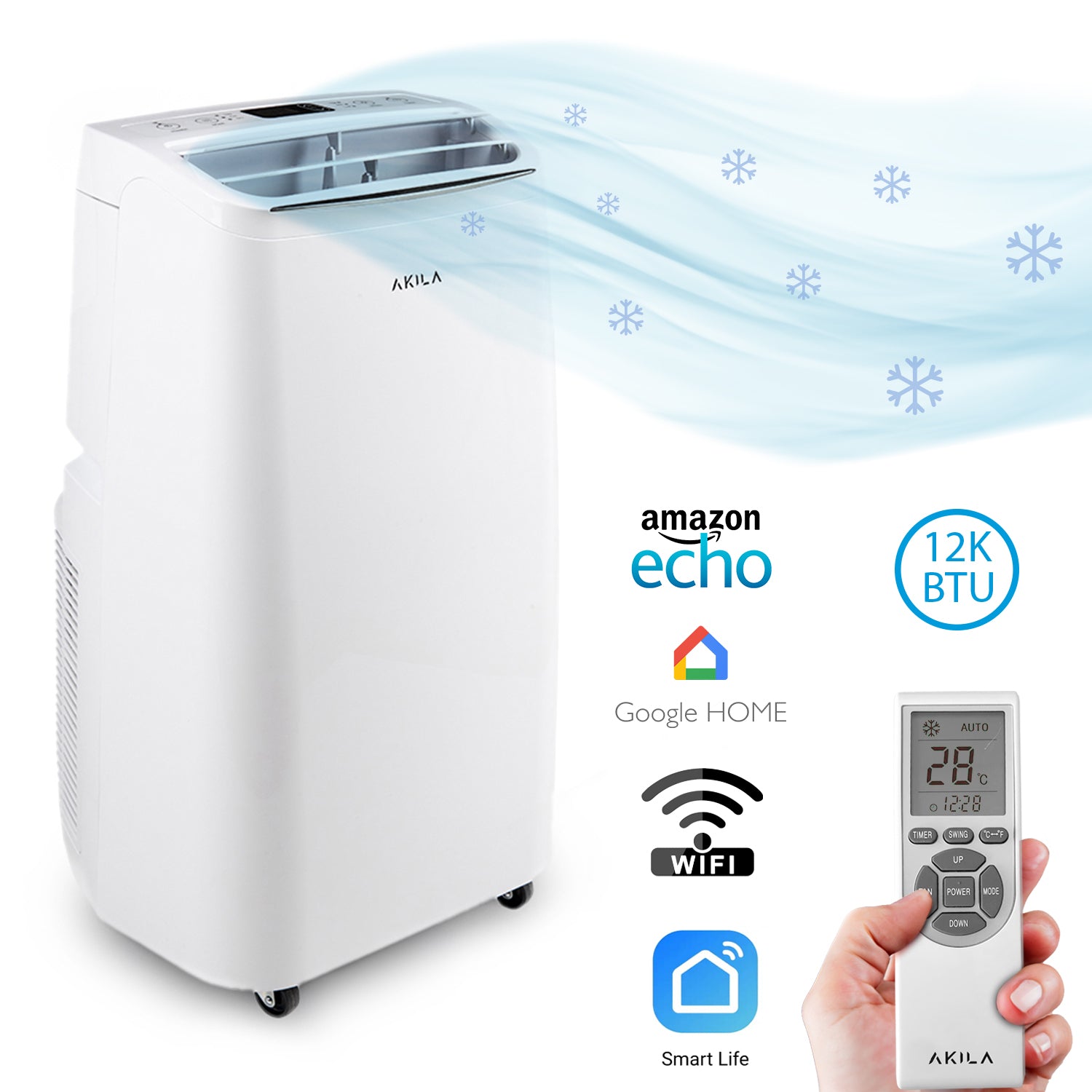 NANTAI - Aire acondicionado móvil - Wifi - 3500W - 12000 BTU