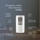 NAEBA - Climatiseur mobile ultra silencieux - Wifi - 3.5kW - 12000 BTU